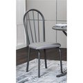 Sunset Trading Sunset Trading CR-D8719-03-2 Steel Gray Dining Chair  Set of 2 CR-D8719-03-2